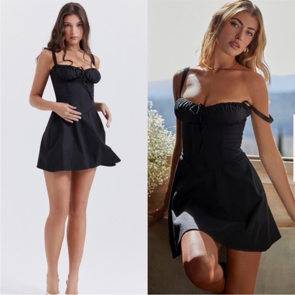 House‎ of CB L D-DD  'Carlotta' Black Corset Mini Dress NWOT - Picture 3 of 9